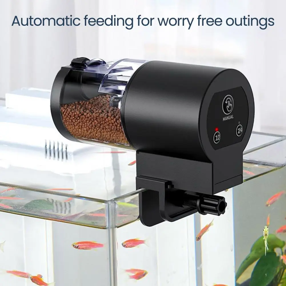 Automatic Fish Feeder, Smart Timer Auto Fish Food Dispenser with Battery, Easy Install for Aquarium Fish Tank