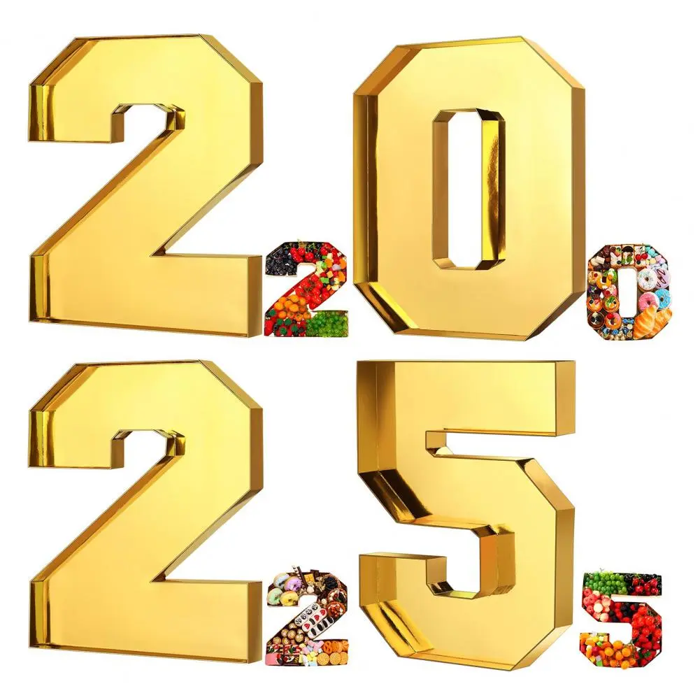 Digital Deli Board Boxes 2025 Graduation Charcuterie Number Box Tray Set Fillable Cardboard Letter Tray for Grad for Tables
