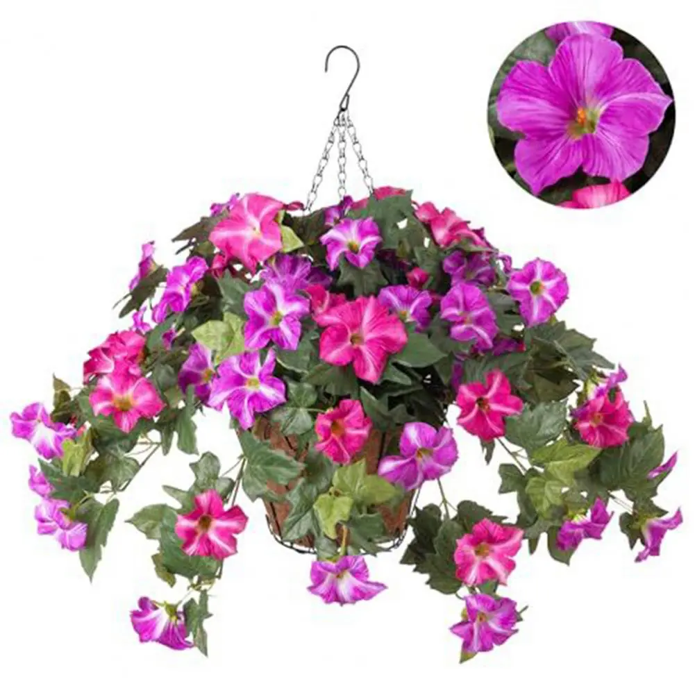 Multifunctional Artificial Flowers Realistic Hanging Artificial Morning Glory Flowers for Wedding Party Indoor Outdoor Garden