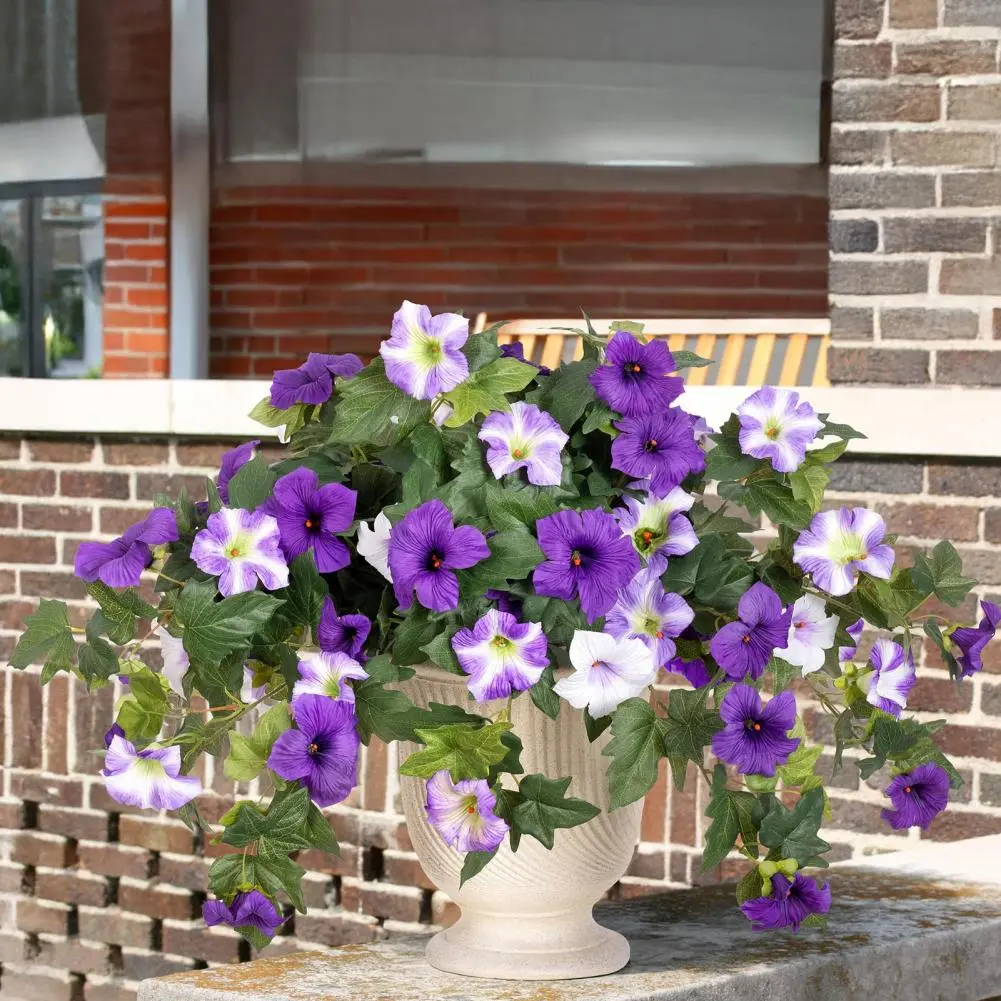 Multifunctional Artificial Flowers Realistic Hanging Artificial Morning Glory Flowers for Wedding Party Indoor Outdoor Garden