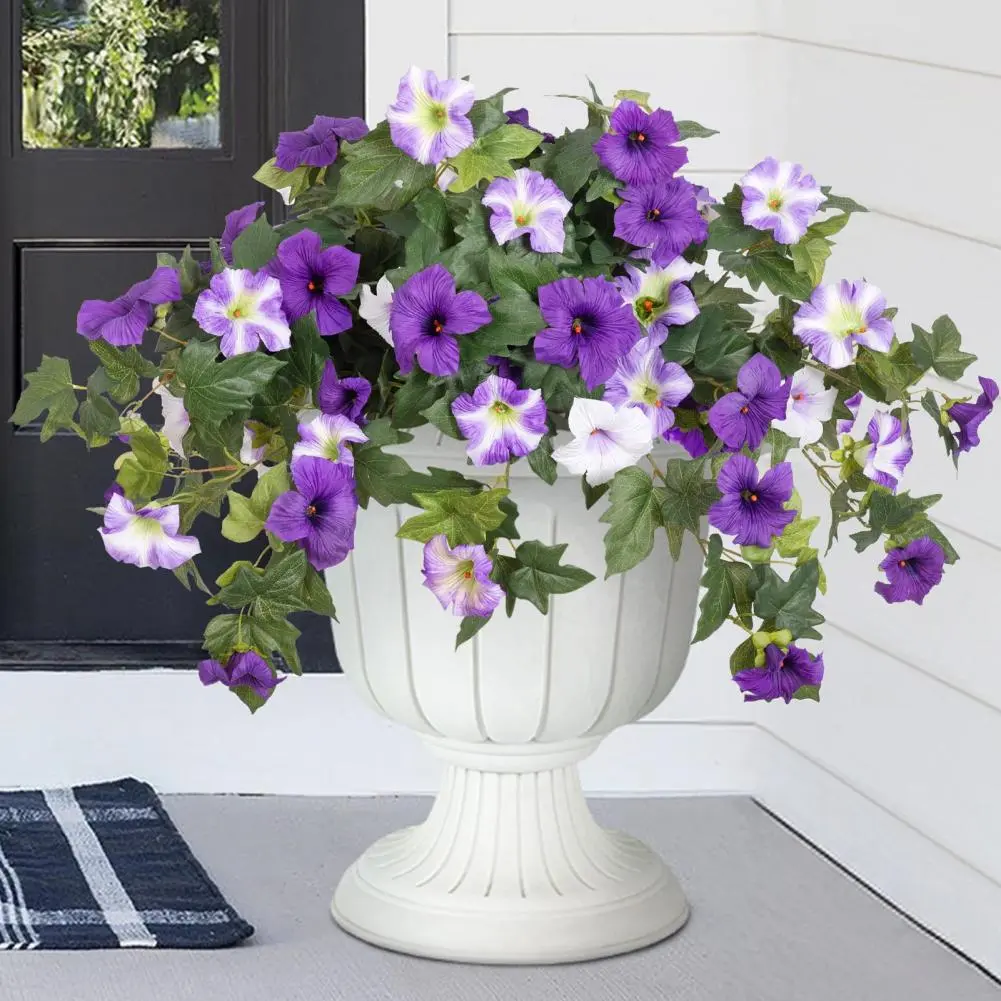 Multifunctional Artificial Flowers Realistic Hanging Artificial Morning Glory Flowers for Wedding Party Indoor Outdoor Garden