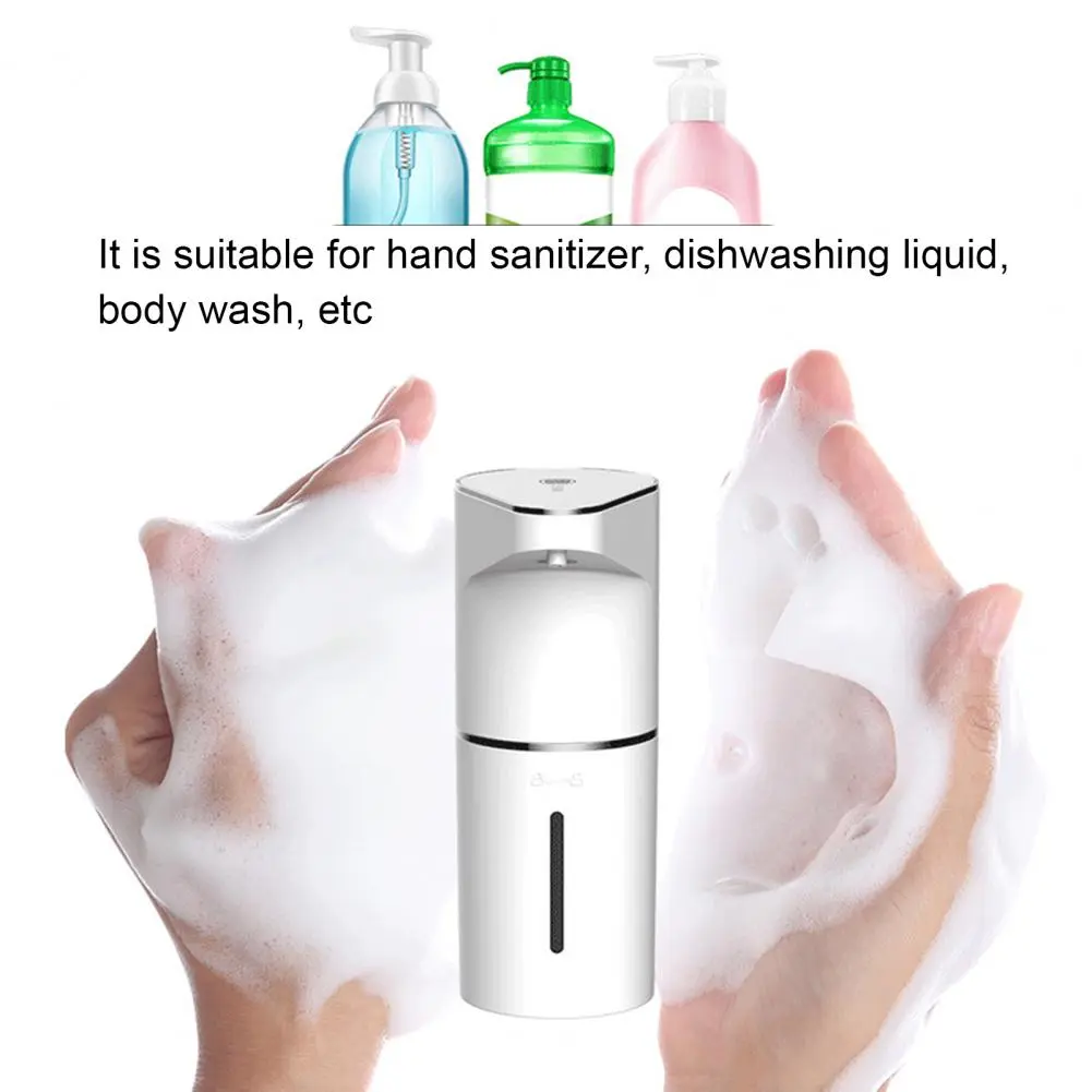 Gentle Foam Shampoo Dispenser Touchless Rgb Light Soap Dispenser with Induction 3-stage Foam Pump for Automatic for Shower