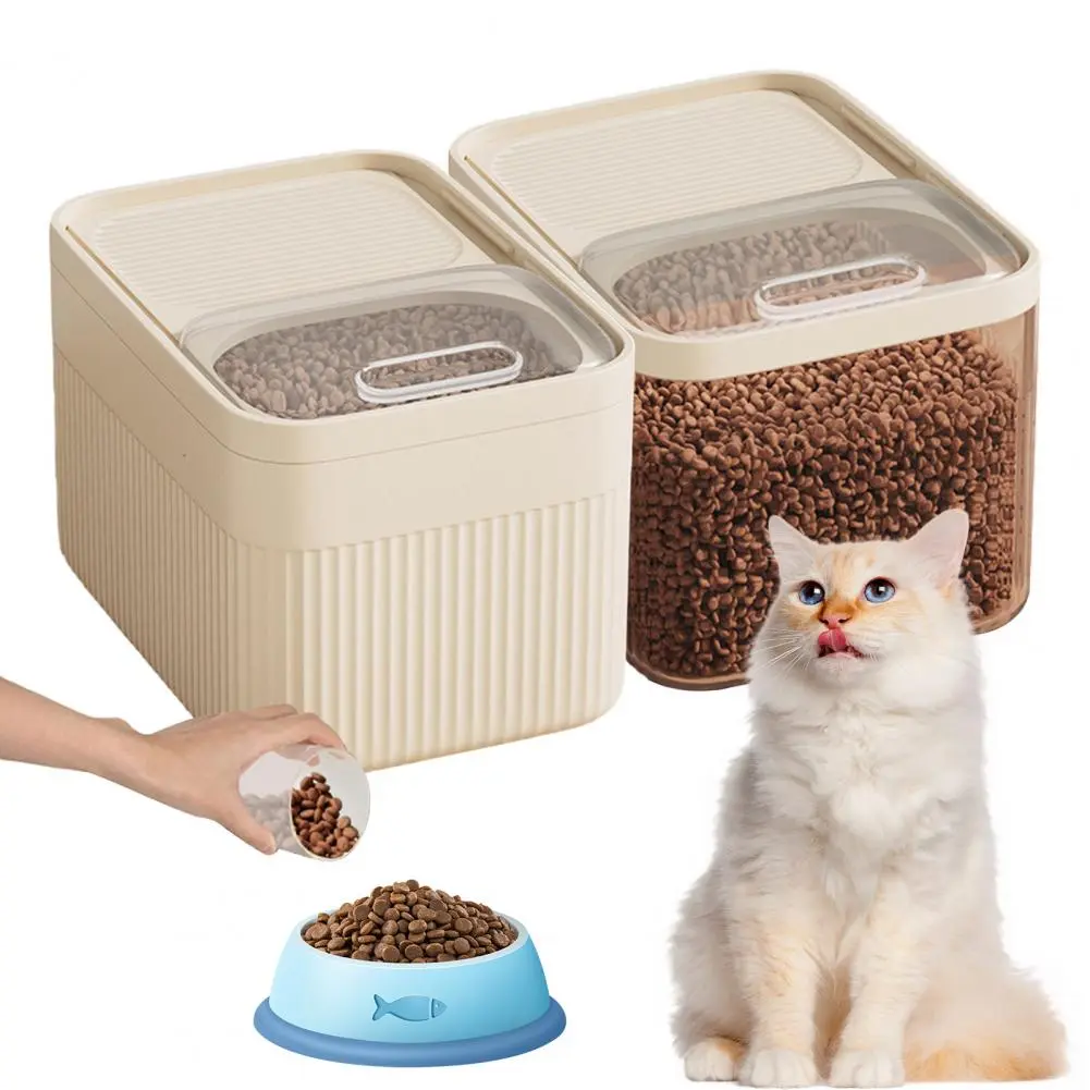 Pet Food Storage Container Capacity Grain Storage Barrel with Built-in Measuring Cup Airtight Cover for Pet Food for Efficient