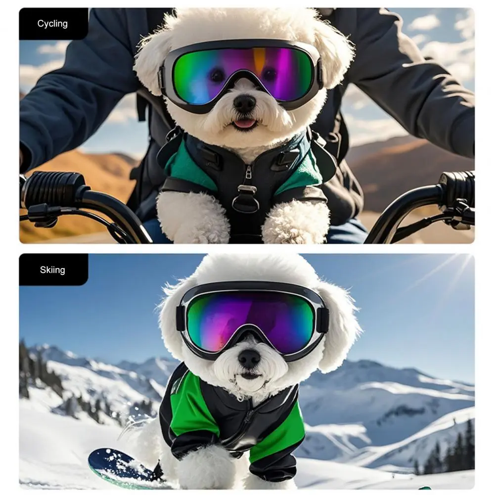 Goggles for Dogs to Protect Eyes Pet Sunglasses for Travel Skiing Wind Dust Fog Proof Eye Wear with Uv Protection Adjustable
