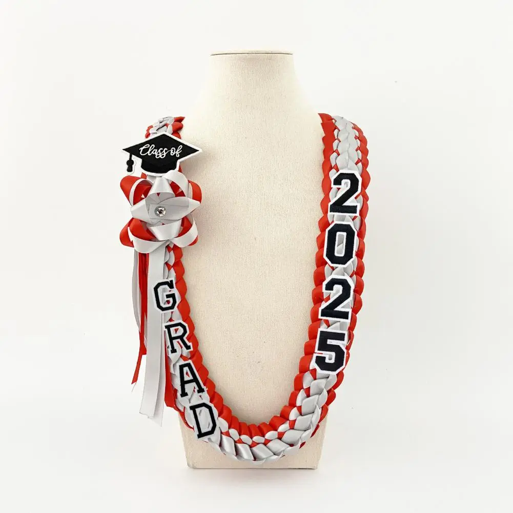 Braided Graduation Rope Class of 2025 Graduation Accessories Braided Ribbon Lei Necklace Honor Cords with for Grad for Bachelor