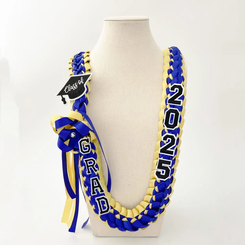 Braided Graduation Rope Class of 2025 Graduation Accessories Braided Ribbon Lei Necklace Honor Cords with for Grad for Bachelor
