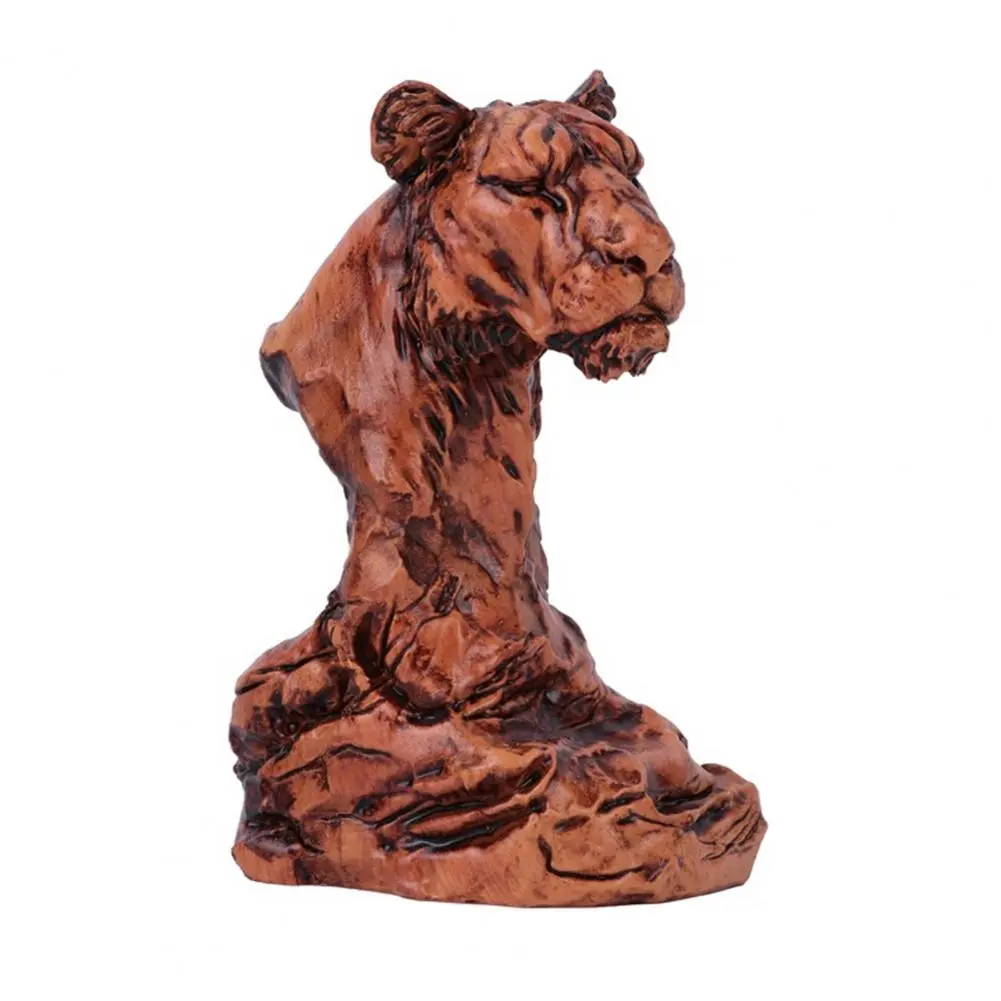Room Centerpiece Retro Style Head Statue Lion Rhinoceros Figurine for Office Room Decor Buffalo Sculpture Home Decor Accent 3d