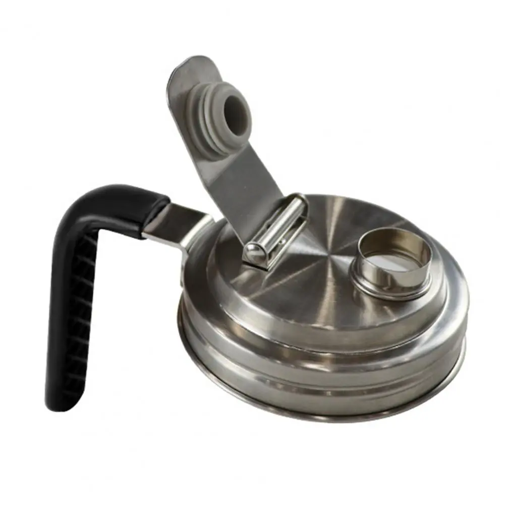 Eco-friendly Stainless Steel Lid Stainless Steel Mason Jar Pour Spout Lid with Handle Wide Mouth Cap for Leak Proof for Mason