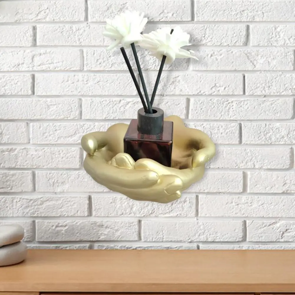 Palm-themed Home Decor Golden Palm Sculpture Jewelry Plate for Home Decor Store Display Hand Statue Storage Tray Exquisite Hand