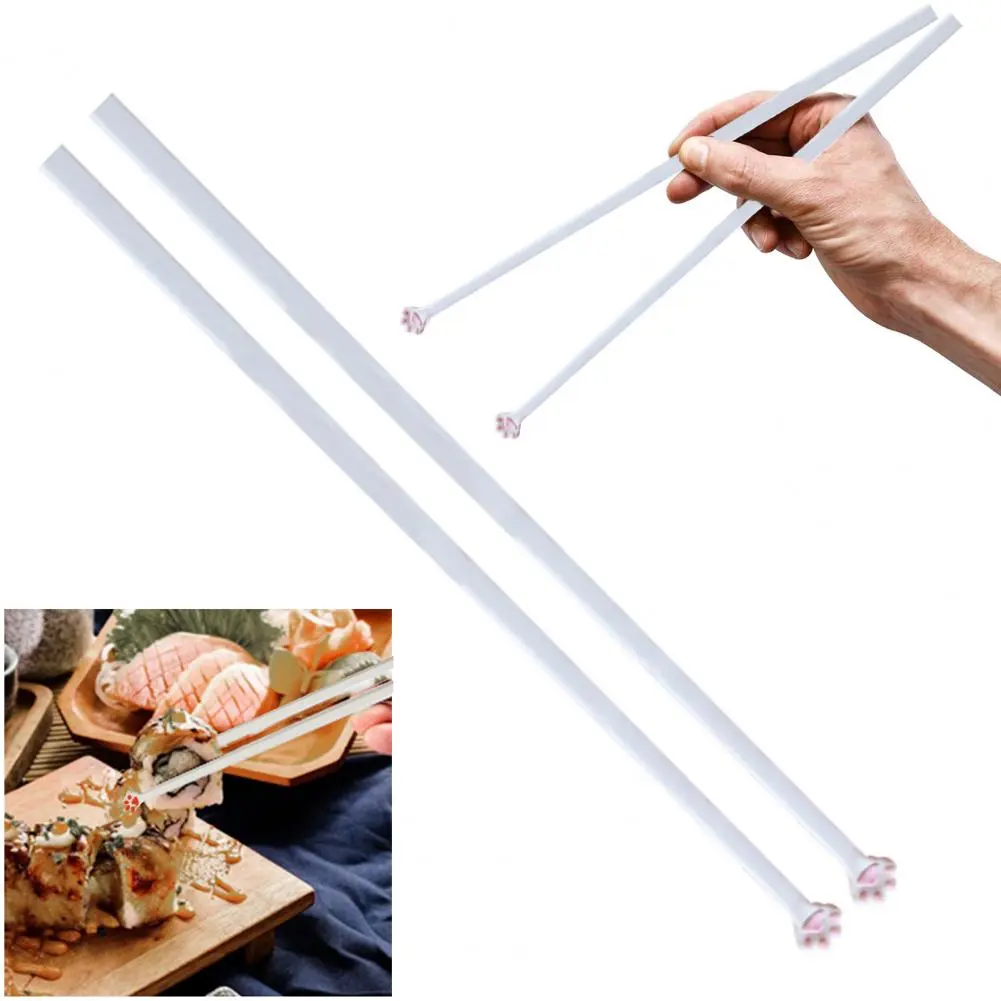 Charming Cat Claw Design Chopsticks Cat Claw Paw Chopsticks Set Cute Pink Prints Non-slip Utensils for Sushi Noodles for Lovers