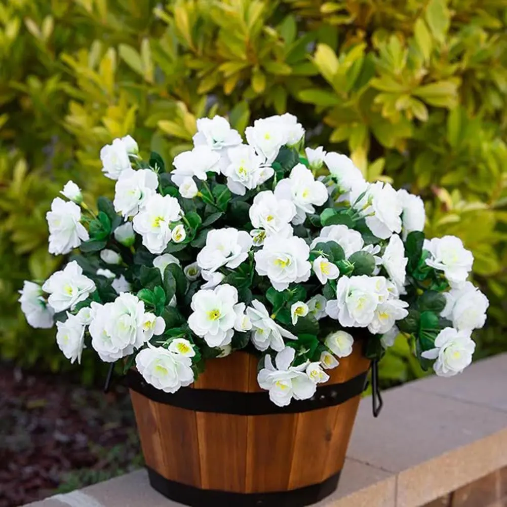 Silk Flower Garland Artificial Flower Hanging Basket Garland Set for Indoor Outdoor Decor 10pcs Simulated Flowers No Withering