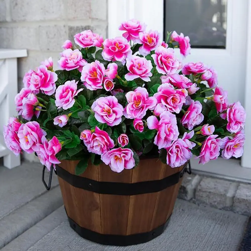 Silk Flower Garland Artificial Flower Hanging Basket Garland Set for Indoor Outdoor Decor 10pcs Simulated Flowers No Withering