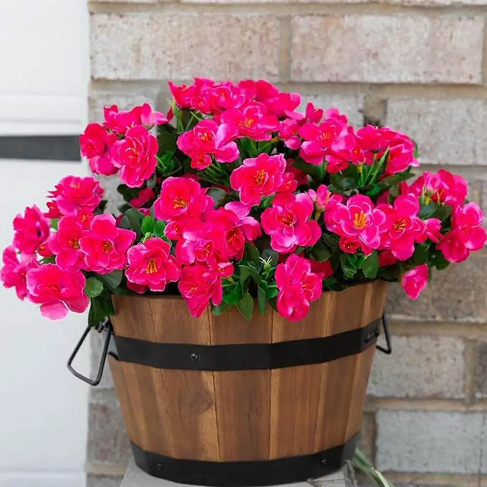Silk Flower Garland Artificial Flower Hanging Basket Garland Set for Indoor Outdoor Decor 10pcs Simulated Flowers No Withering