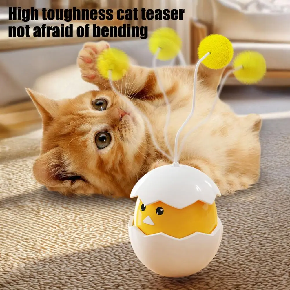 Cat Entertainment Toy with Battery Requirement Cat Tumbler Toy with Feathers Rolling Balls for Gum for Destructive for Wear