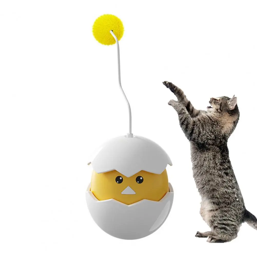 Cat Entertainment Toy with Battery Requirement Cat Tumbler Toy with Feathers Rolling Balls for Gum for Destructive for Wear