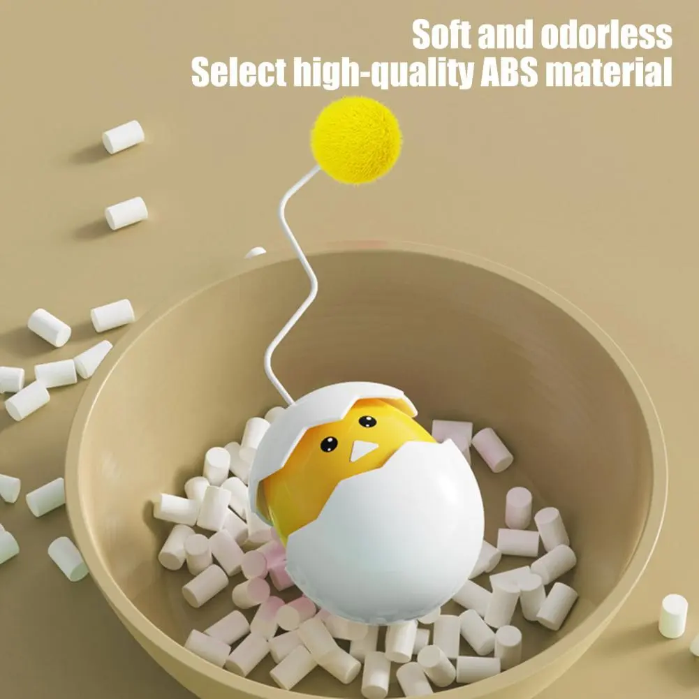 Cat Entertainment Toy with Battery Requirement Cat Tumbler Toy with Feathers Rolling Balls for Gum for Destructive for Wear