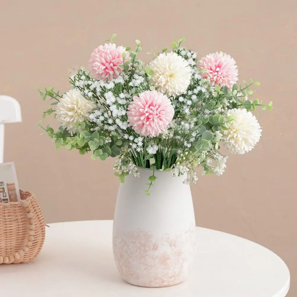 Artificial Bloom Realistic Artificial Babysbreath Flowers for Home Office Decor Set of 6/10 Faux Plastic Blooms for Wedding