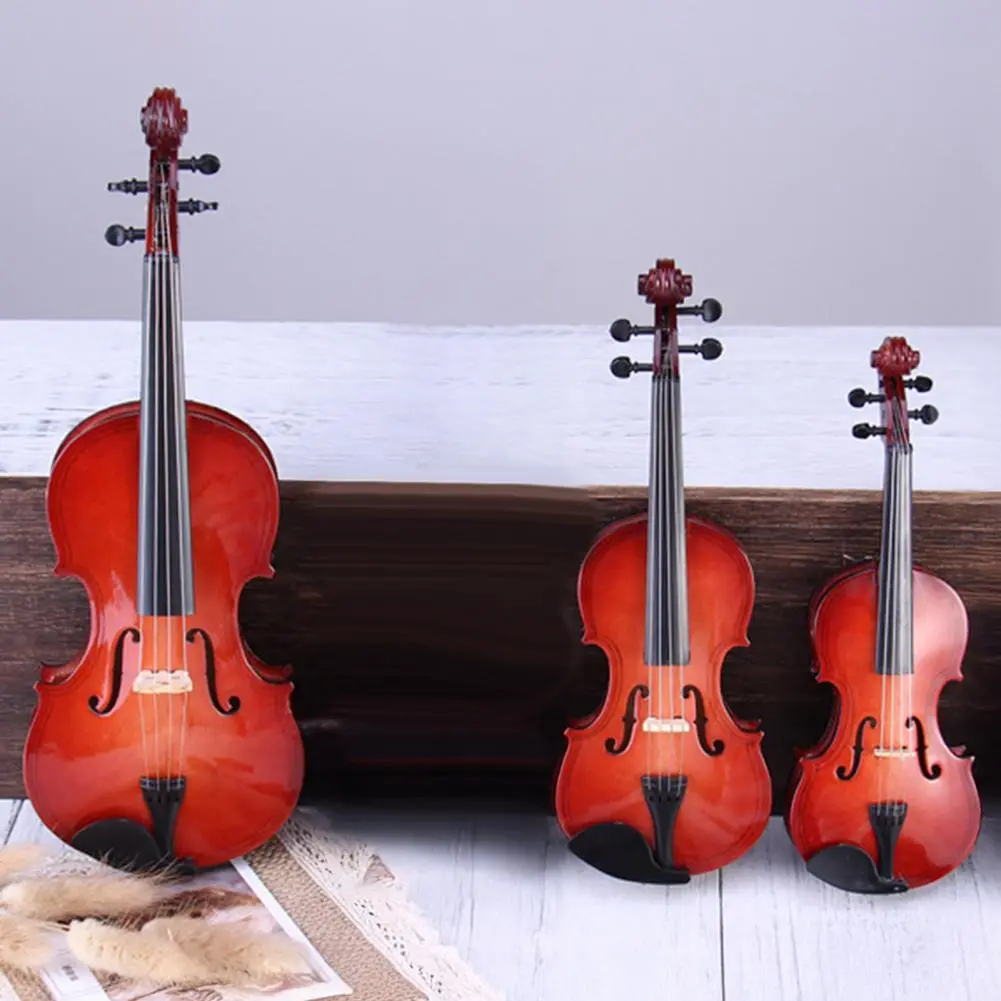 Realistic Violin Figurine Elegant Violin Ornament with Realistic Details Delicate Touch for Music Lovers Home Decor Enthusiasts