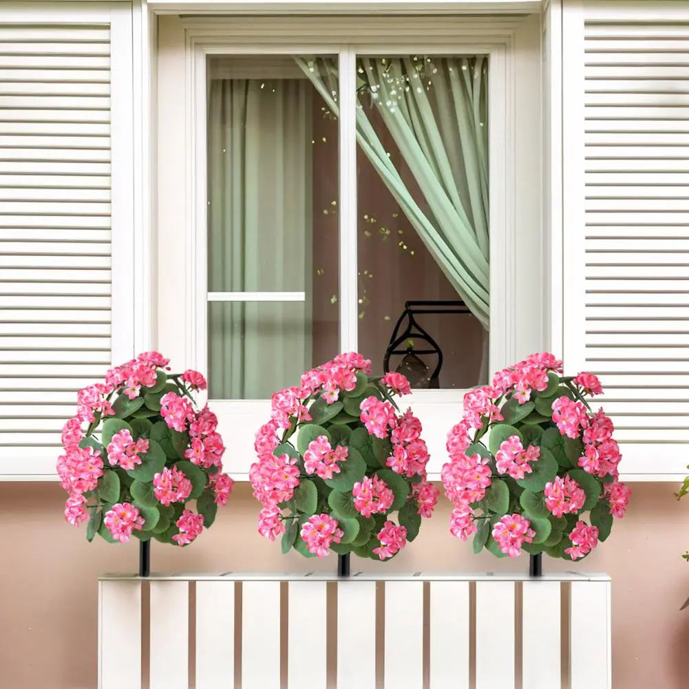 High-quality Faux Flowers Artificial Flower Shrub with Spike Ground Stake for Farmhouse Outdoor Decor Faux for Porch for Garden