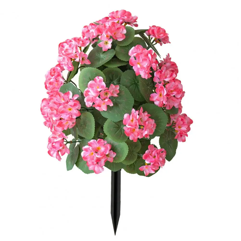 High-quality Faux Flowers Artificial Flower Shrub with Spike Ground Stake for Farmhouse Outdoor Decor Faux for Porch for Garden
