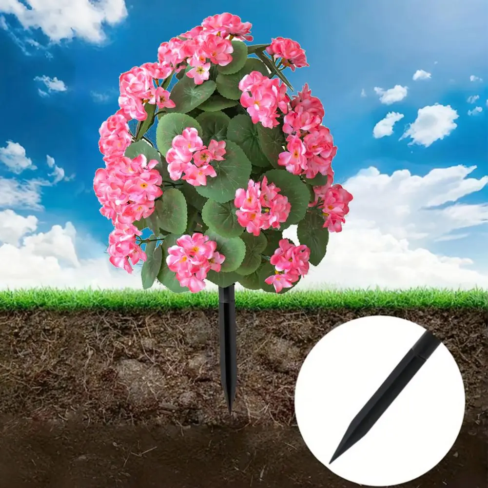 High-quality Faux Flowers Artificial Flower Shrub with Spike Ground Stake for Farmhouse Outdoor Decor Faux for Porch for Garden