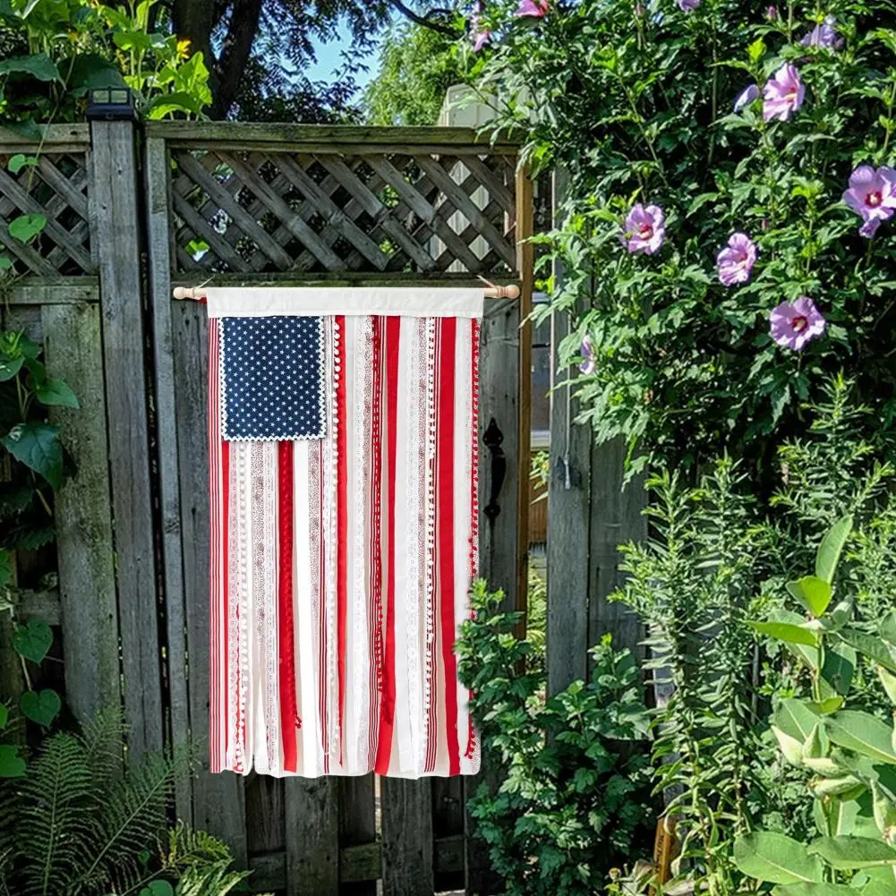 Holiday Party Decor American Flag Banner Patriotic Day Decor for Independence Day Celebration Indoor Outdoor Hanging for Home