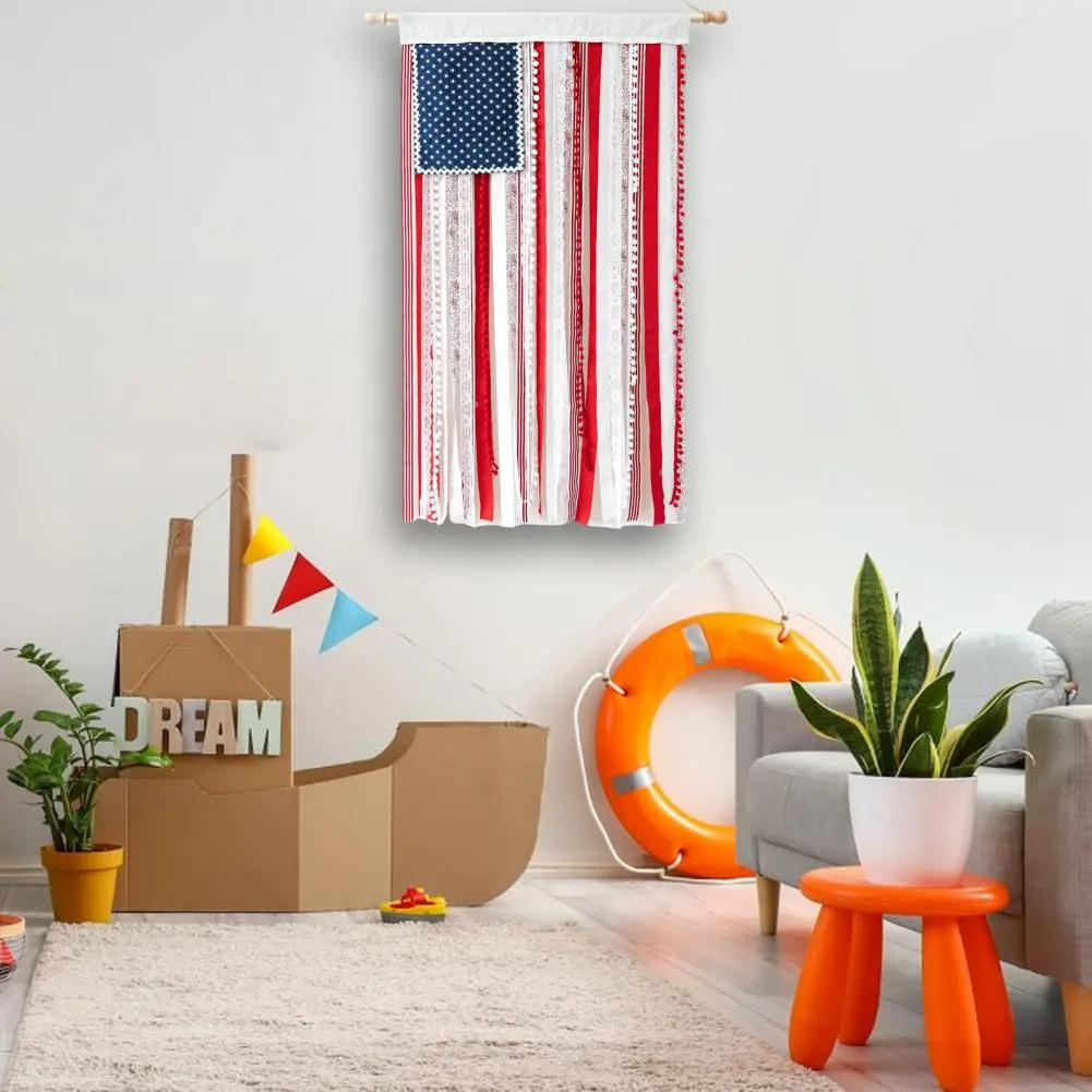 Holiday Party Decor American Flag Banner Patriotic Day Decor for Independence Day Celebration Indoor Outdoor Hanging for Home