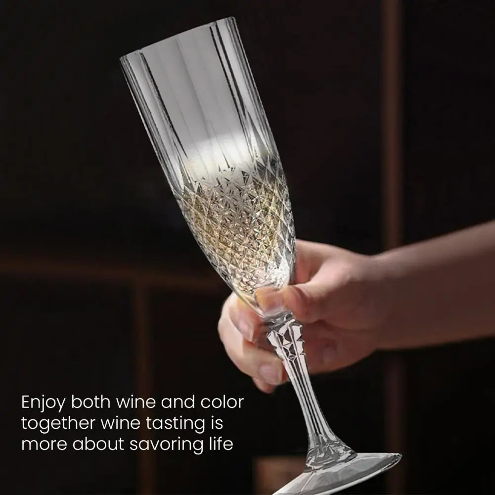 Transparent Plastic Wine Glasses Elegant Shatterproof Plastic Champagne Flutes for Weddings Parties for Toasting for Bachelor