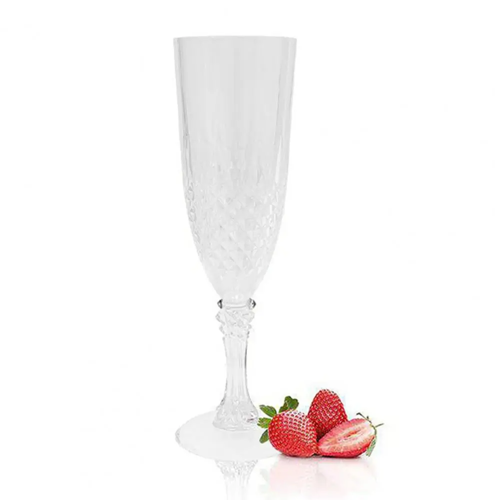 Transparent Plastic Wine Glasses Elegant Shatterproof Plastic Champagne Flutes for Weddings Parties for Toasting for Bachelor
