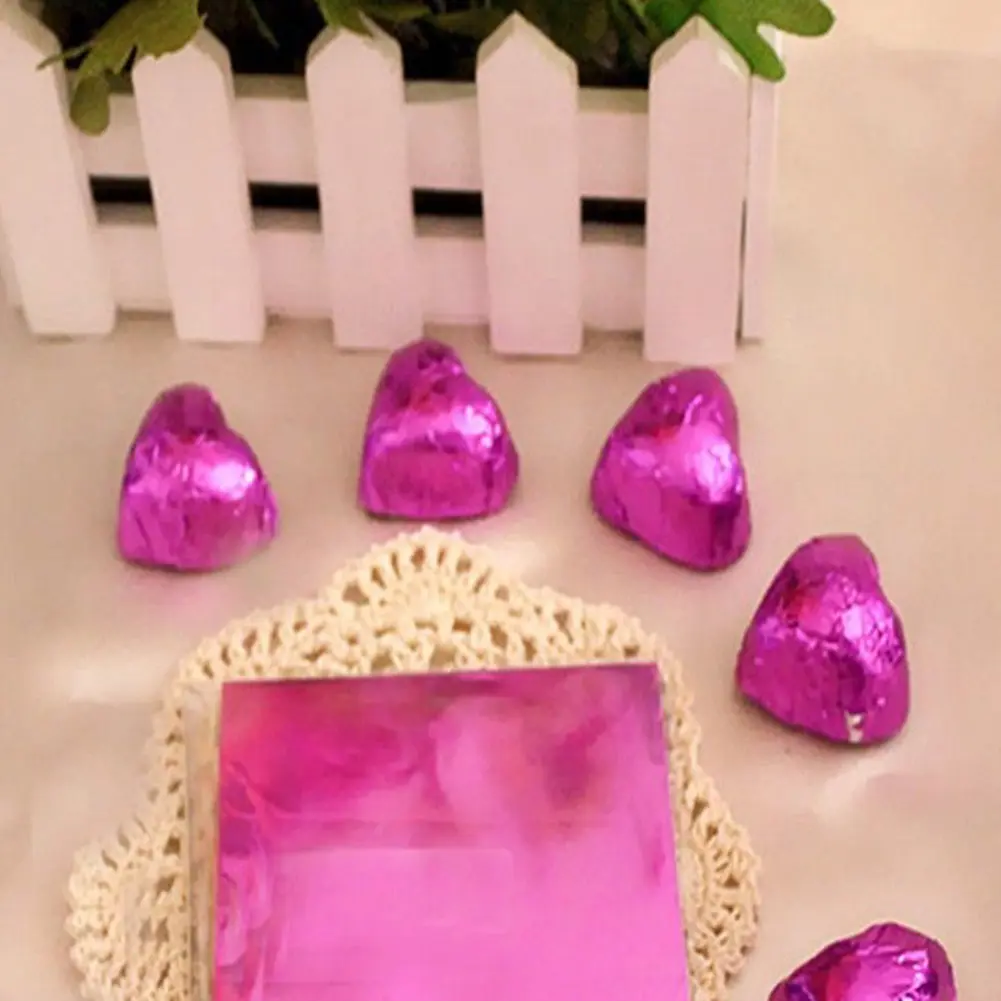 Paper 100Pcs 8cm Aluminum Foils Chocolate Candy Wrapping Food Packaging Decor