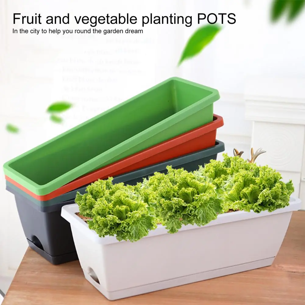 Durable Vegetable Planter Long-Lasting Shatterproof Reusable Rectangular Planter Multipurpose
