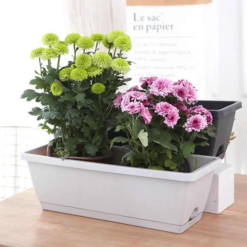 Durable Vegetable Planter Long-Lasting Shatterproof Reusable Rectangular Planter Multipurpose