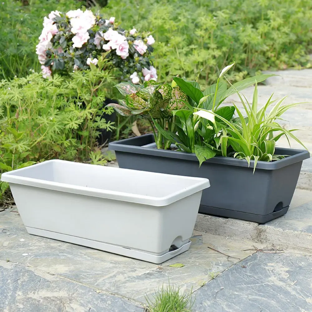 Durable Vegetable Planter Long-Lasting Shatterproof Reusable Rectangular Planter Multipurpose