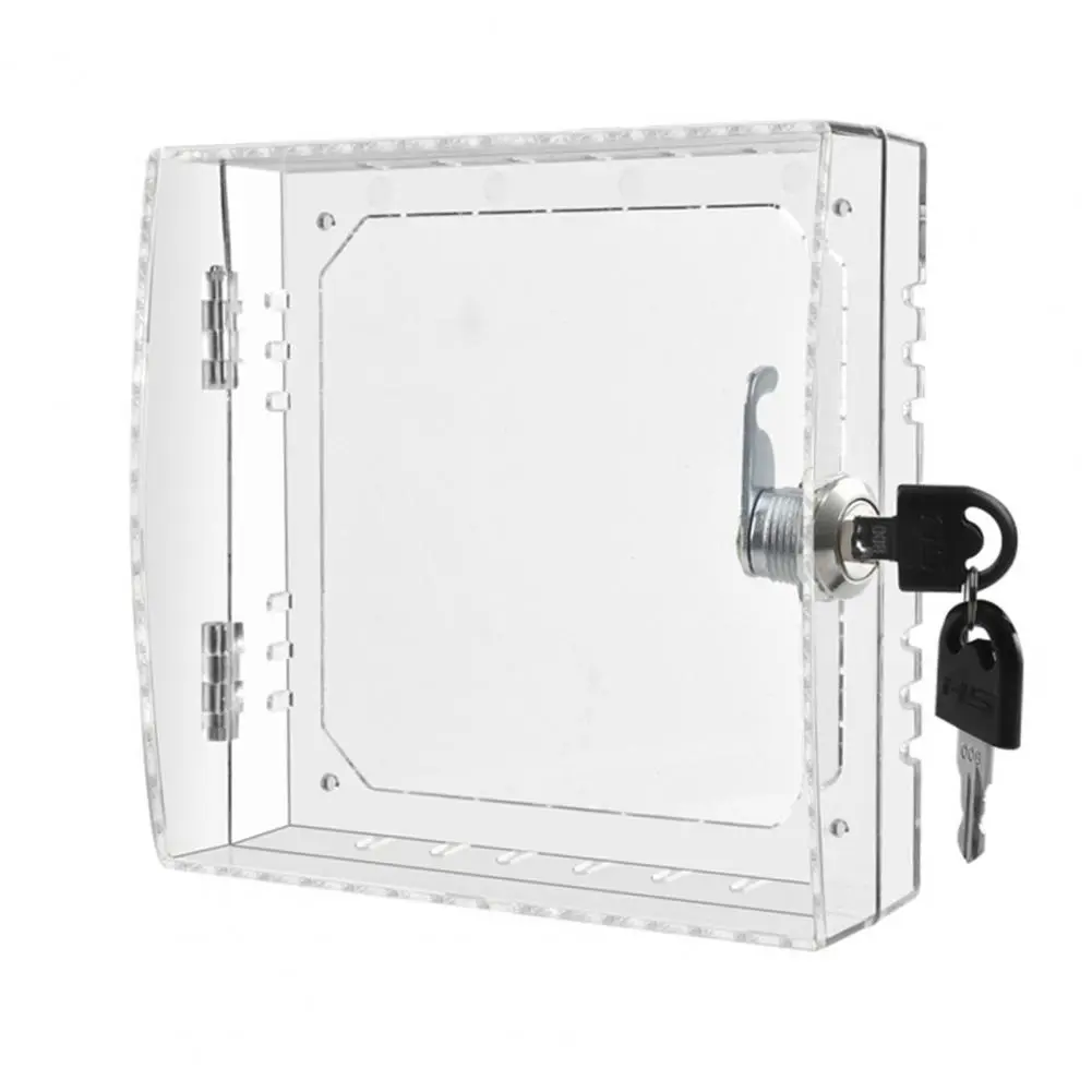 Thermostat Case Universal Transparent Thermostat Lock Box Cover with Key Easy Installation Ac Lock Box Cover for Protection