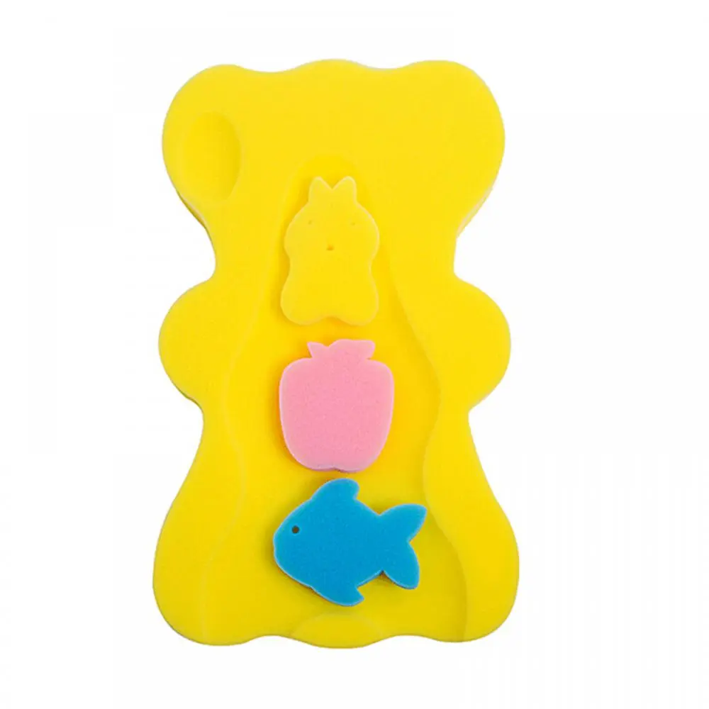 New Baby Shower Portable Air Ultra-soft Baby Bathing Sponge Mat Anti-slip Pad Infant Newborn Washing Cushion Safety Bath Seat