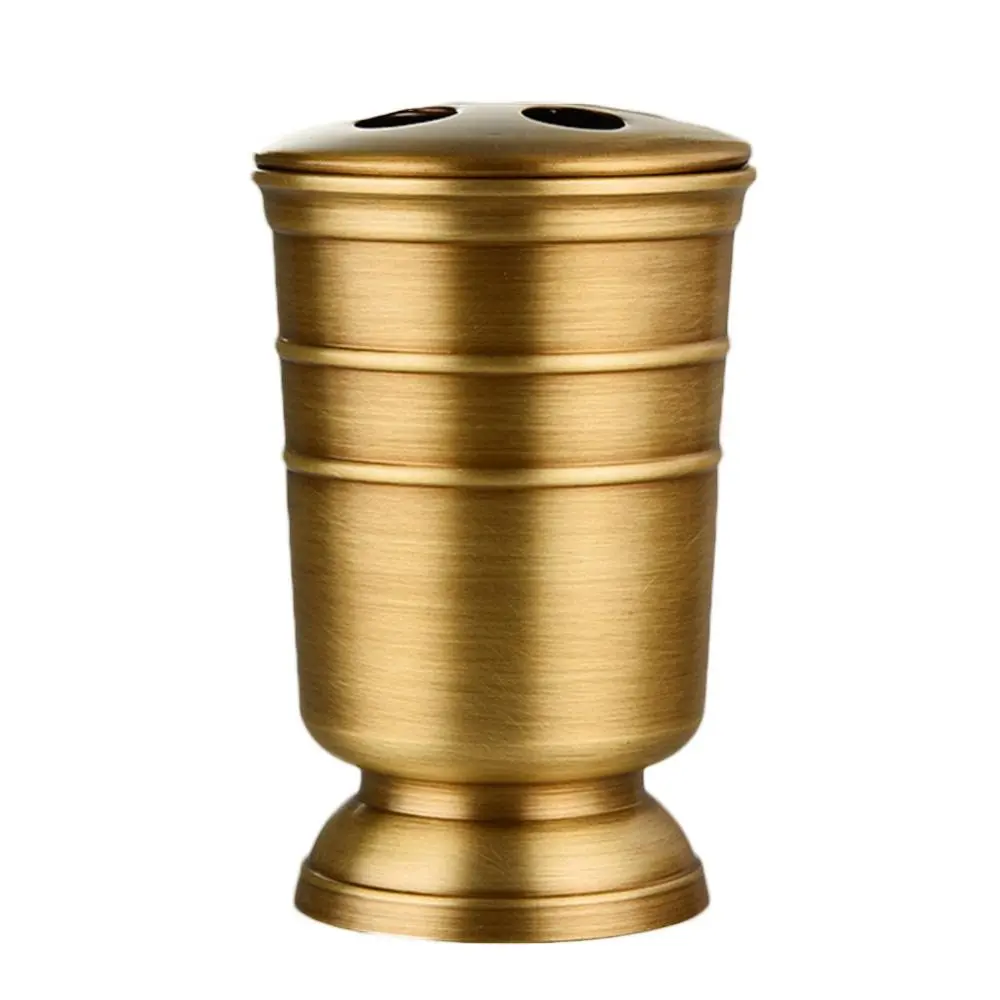 1Pc Copper Mouth Cup Soap Dispenser Dish Toothbrush Holder Home Cleaning Supply