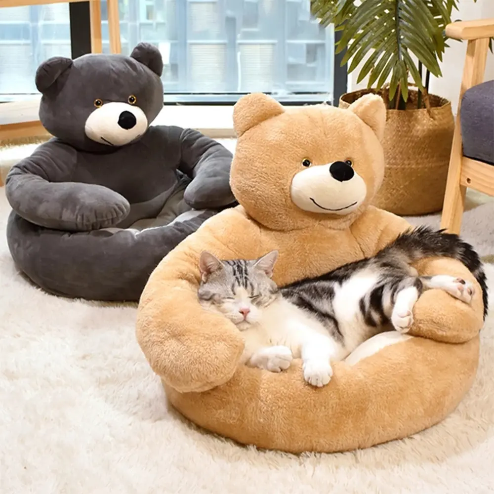 Dog Sofa Bed Fluffy Accessories Large Pet Beds Bad Basket Small Pets Dogs Mat Supplies Puppy Products Medium Cats Kennel Baskets