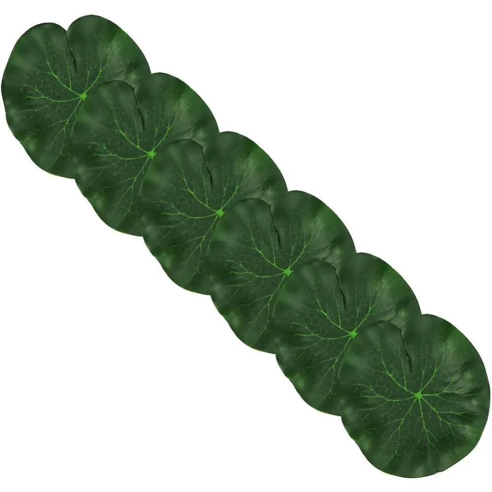 2Pcs Artificial Floating Lotus Leaves Fake Foliage Plant Garden Pond Pool Christmas/Halloween Decoration Artificial Flowers