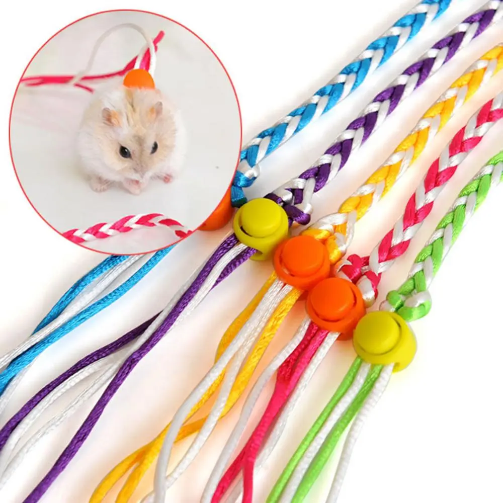 Pet Leash Traction Rope Leash Walking 1.4/2m Hamster Guinea Pig Cobaya Rabbits Ferret Chinchillas Small Collar Leash