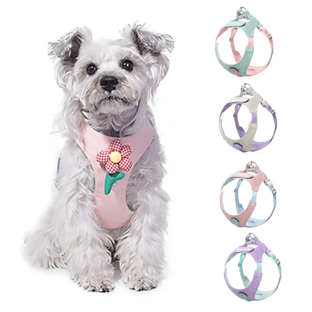 Puppy Harness Harnesses and Wears Necklaces Dog No Pull Training Collar Pet Small Dogs Accessories Big Leash Set Anti Flea Tick