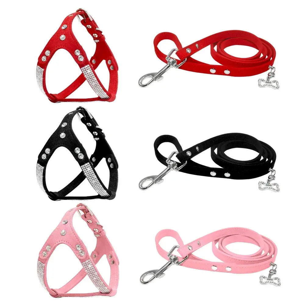 Pet Supplies Tactical Vest Dog Leash Collars Chest Dogs Accessories Things Products Collar Harness Pets Cats Small Puppy Big