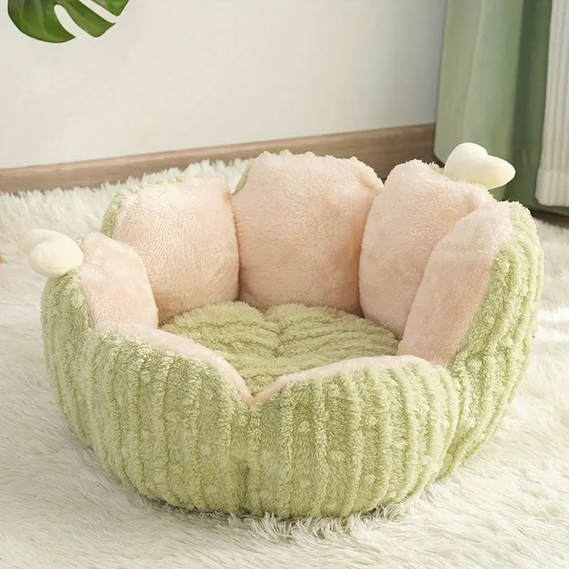 Cats Bed Plush Houses Warm Beds Winter Dog Mat Habitats All Pet Supplies House Accessories Basket Puppy Products Kitten Goods
