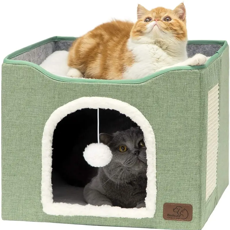 Cats Bed for Winter Halloween Houses Warm Accessory Beds Cushions Pet Accessories Dog Mat Goods All Basket Things Habitats House