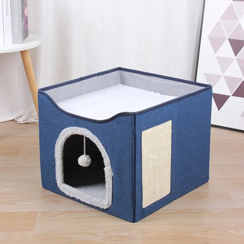 Cats Bed for Winter Halloween Houses Warm Accessory Beds Cushions Pet Accessories Dog Mat Goods All Basket Things Habitats House