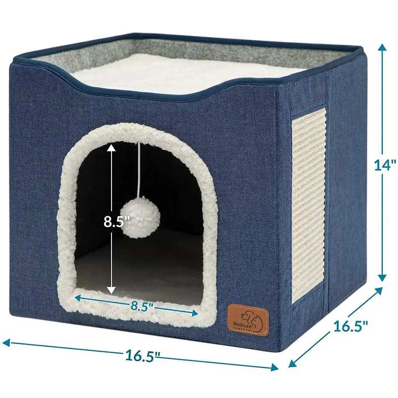 Cats Bed for Winter Halloween Houses Warm Accessory Beds Cushions Pet Accessories Dog Mat Goods All Basket Things Habitats House