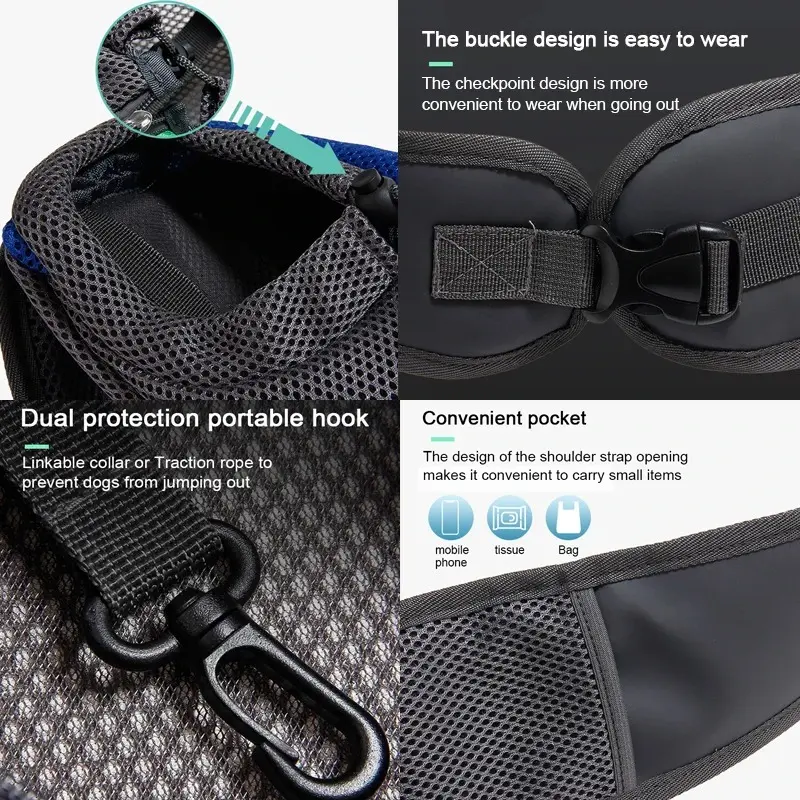 Dog Bag Pet Backpack Carriers Carrying Things for Dogs Basket Accessories Transport Bags Cats Pets Supplies Products Home Garden