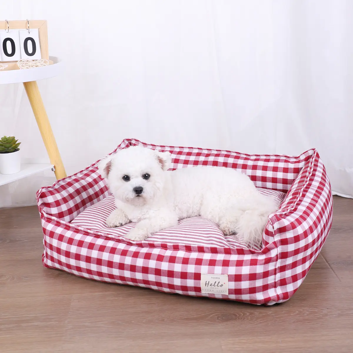 Dog Beds for Small Dogs Plaid Bed Pet Supplies Accessory Sofa Cushions Big Large Puppy Accessories Blanket Cats Baskets Pets Mat