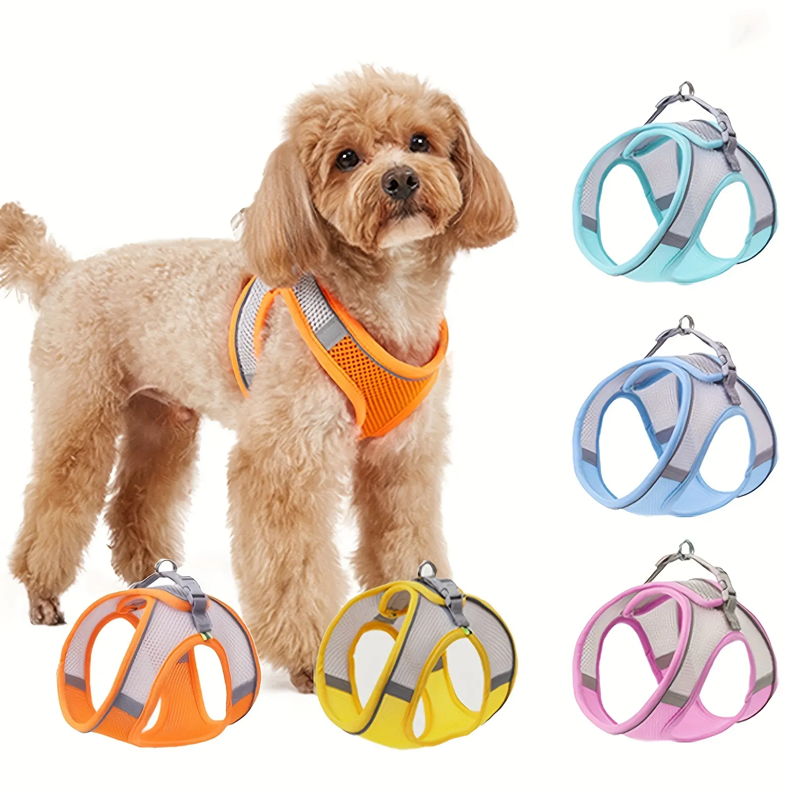 Dog Harness Small Dogs Breast-band Pet Accessories Leash Reflective Soft Mesh Dog Harness for Small and Medium Breeds