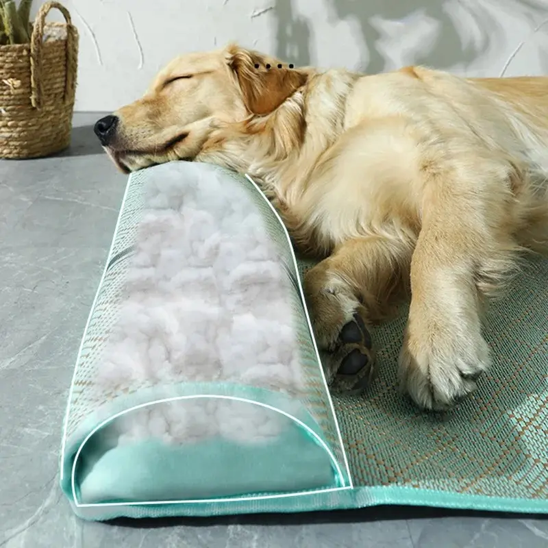 Cooling Bedding for Dogs Mat Pets Supplies Dog Beds Tiny Washable Bed Lie Outdoor House Cushion Mattress Large Pet Accessories