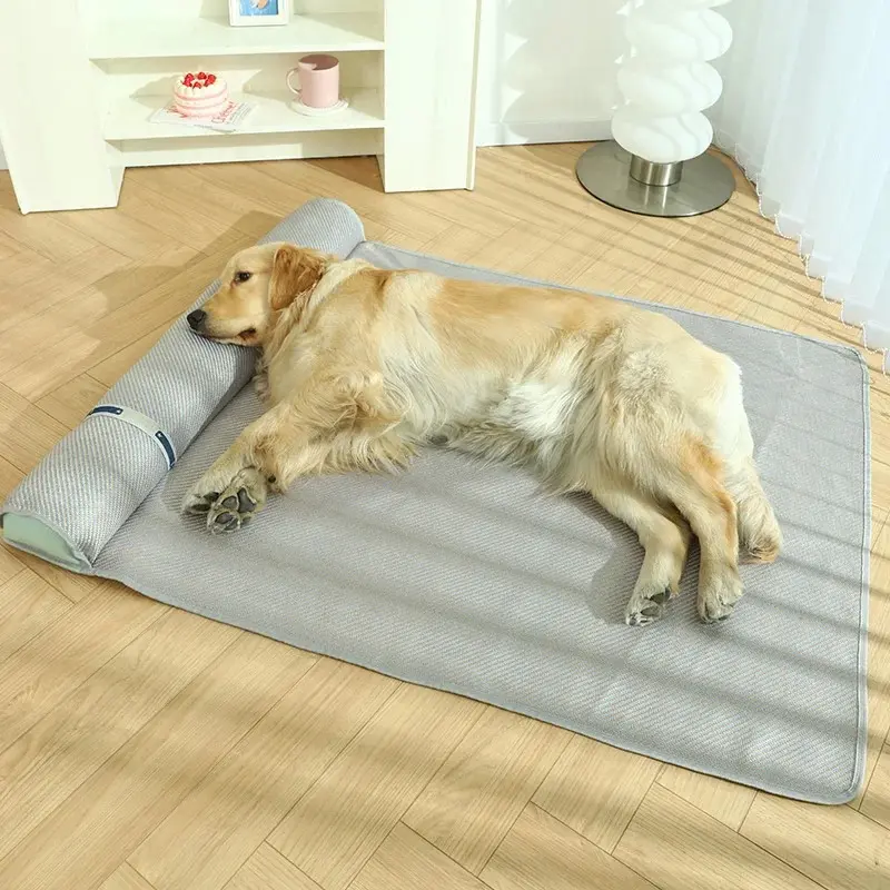 Cooling Bedding for Dogs Mat Pets Supplies Dog Beds Tiny Washable Bed Lie Outdoor House Cushion Mattress Large Pet Accessories
